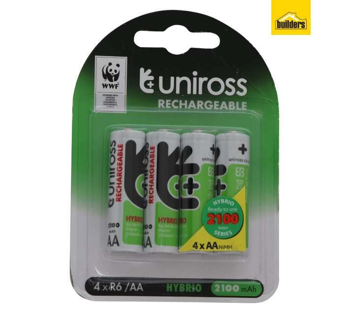 Uniross Hybrio 4 x Rechargeable Batteries (AA)