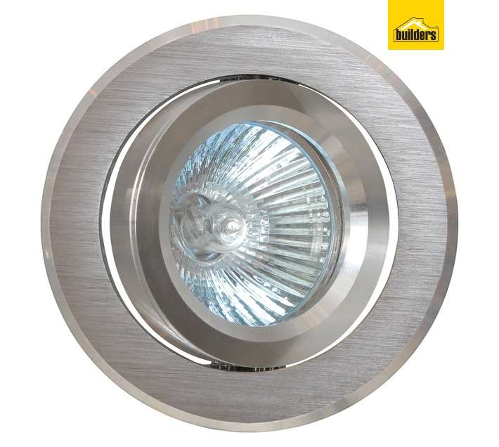 Eurolux D71 Round Tilt Downlight - Brushed Aluminium