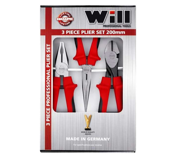 Will 3 Piece Plier Set DT (200mm)