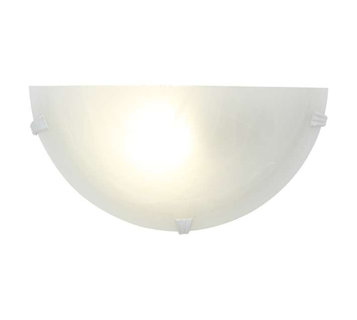 Eurolux Alabaster Wall Light with White Clips (60W)