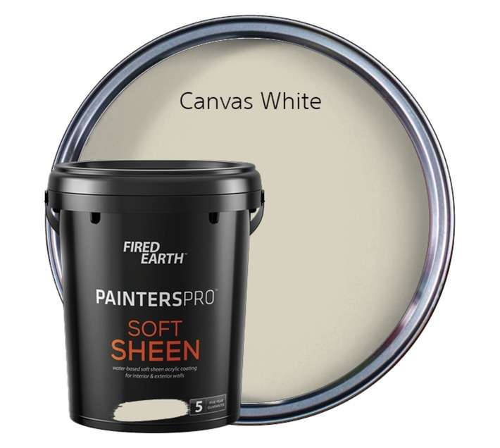 Fired Earth Painters Pro Soft Sheen - Canvas White (20L)