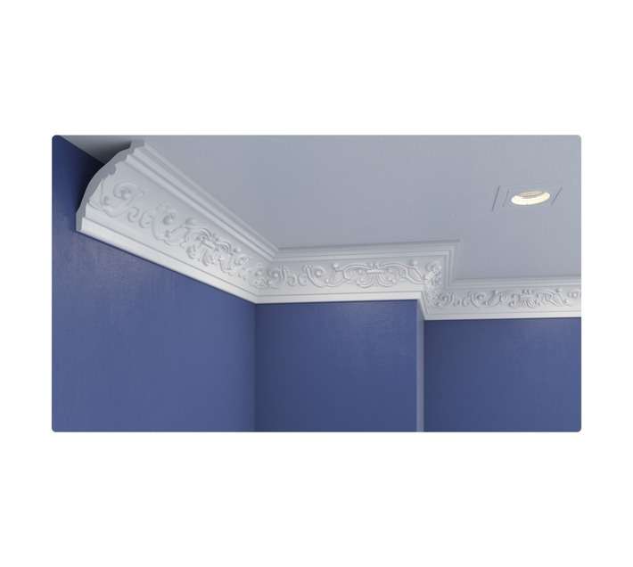 Upper Edge 3 x Polystyrene Cornices - White (2000mm)