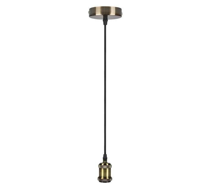 Design House Lamp Holder Cup and Cord - Matt Chrome