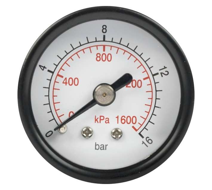AirCraft 0-16 Bar Bottom Fit Pressure Gauge (40mm - 1/4 Inch)