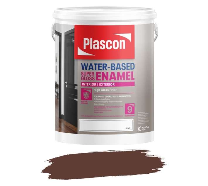 Plascon Water Based Super Gloss Enamel - PWD Brown (5L)