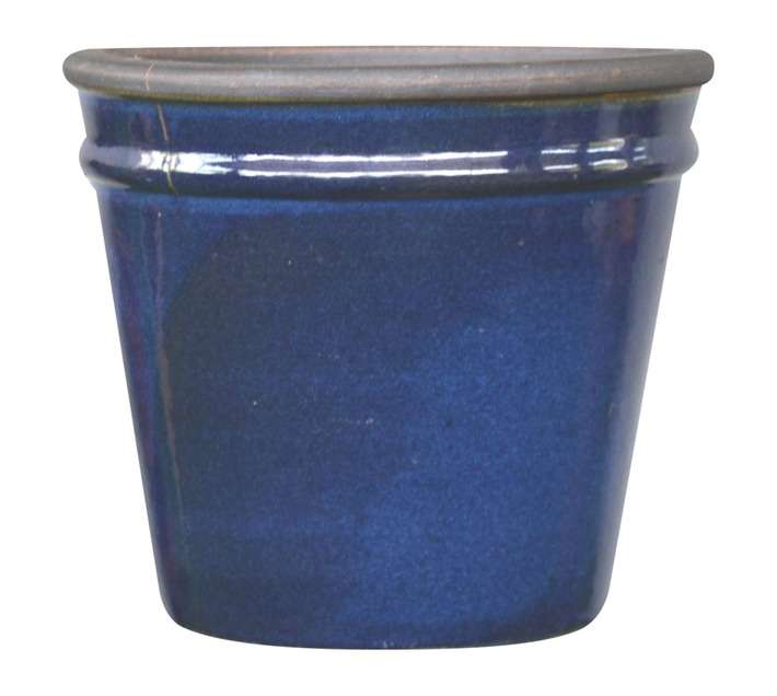 First Dutch Brands JC Cone Glazed Plant Pot - Blue (260mm)
