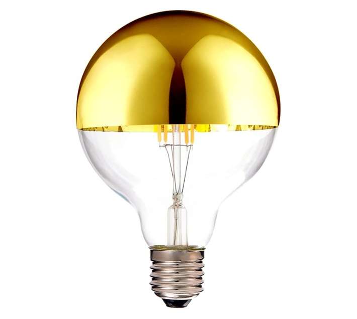 Design House G95 E27 Gold Dipped LED Globe - Clear/Gold (4W)