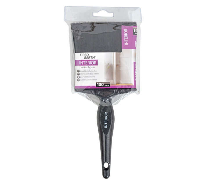 Fired Earth Interior Paint Brush - Grey (100mm)