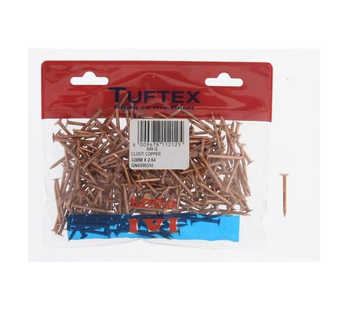 Tuftex GN4500310 Copper Clout Nails (32 x 2.64mm)