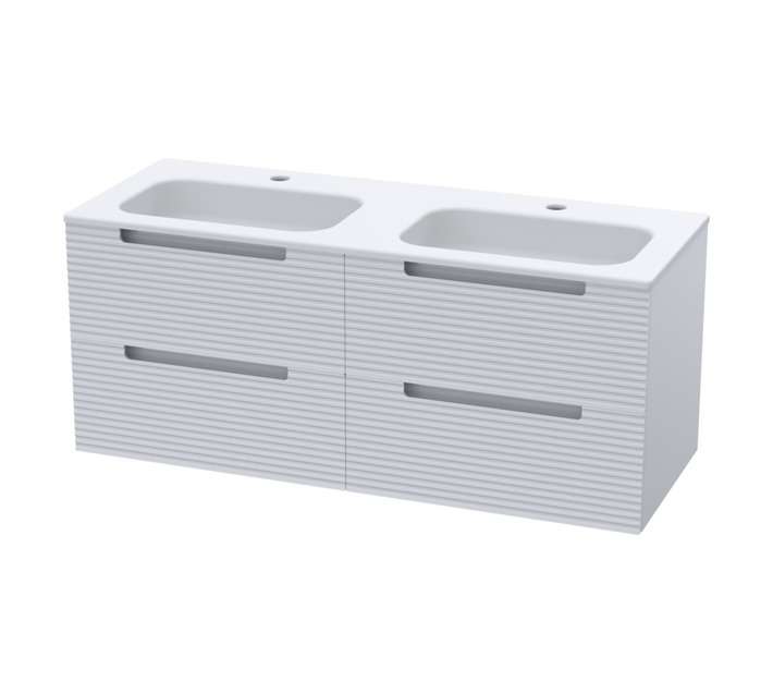 Luximo Design 4 Drawer Cara Vanity Cabinet - White (1200mm)