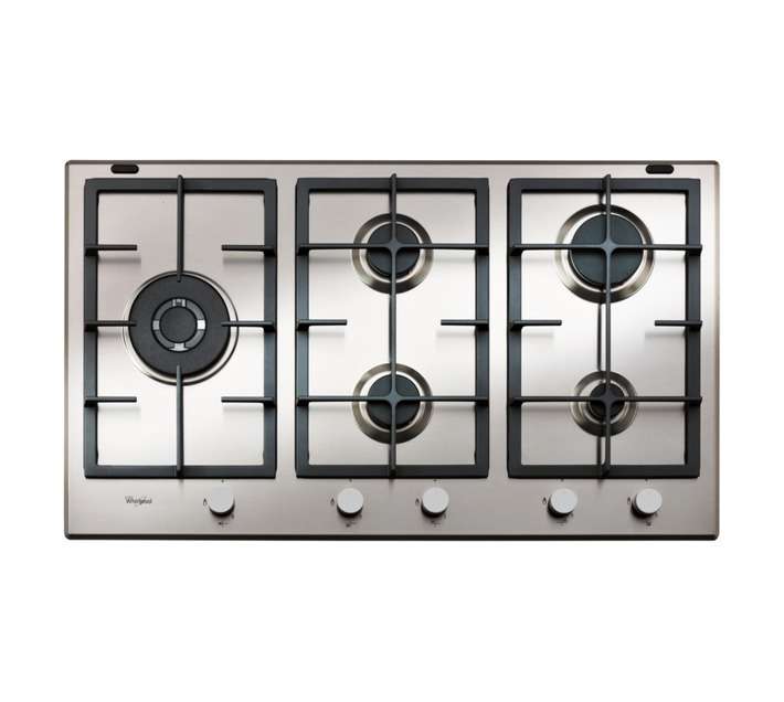 Whirlpool 5 Burner Gas Hob (510 x 860mm) Inox Silver GMA9522/IX