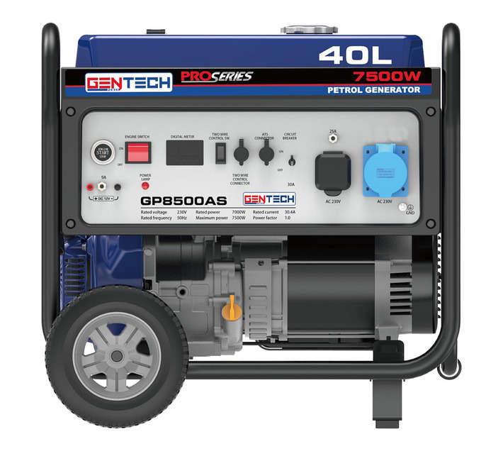 Gentech 7.5kVA Petrol Generator - Blue/Black