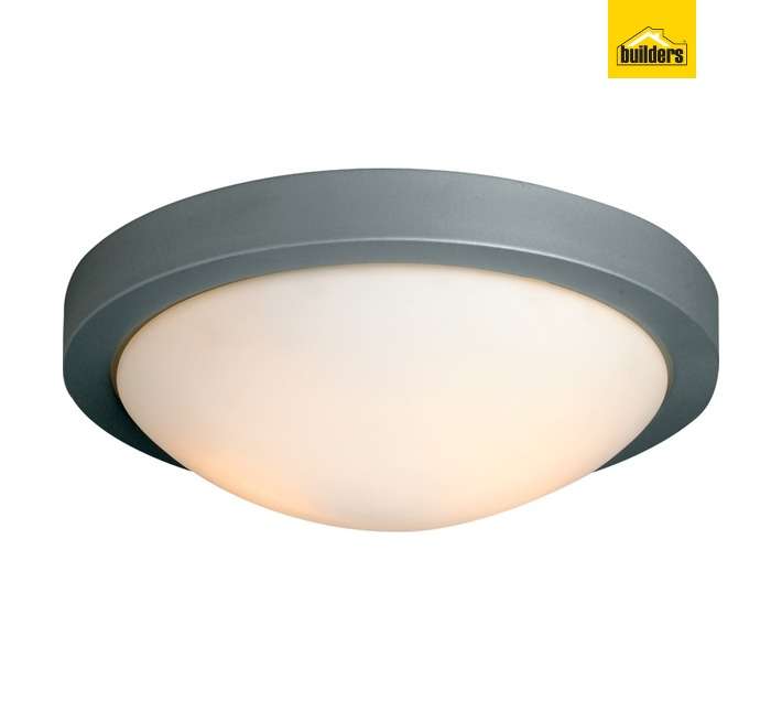 Radiant JD91-SS/W Flat Ceiling Light - Satin Silver (330mm)