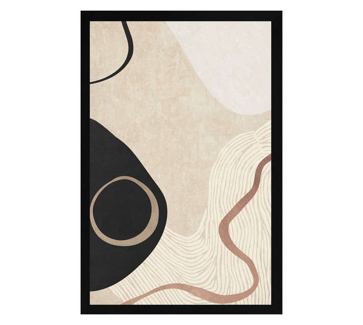 Amber Bay Framed Element 2 Canvas Print - Cream (640 x 940mm)