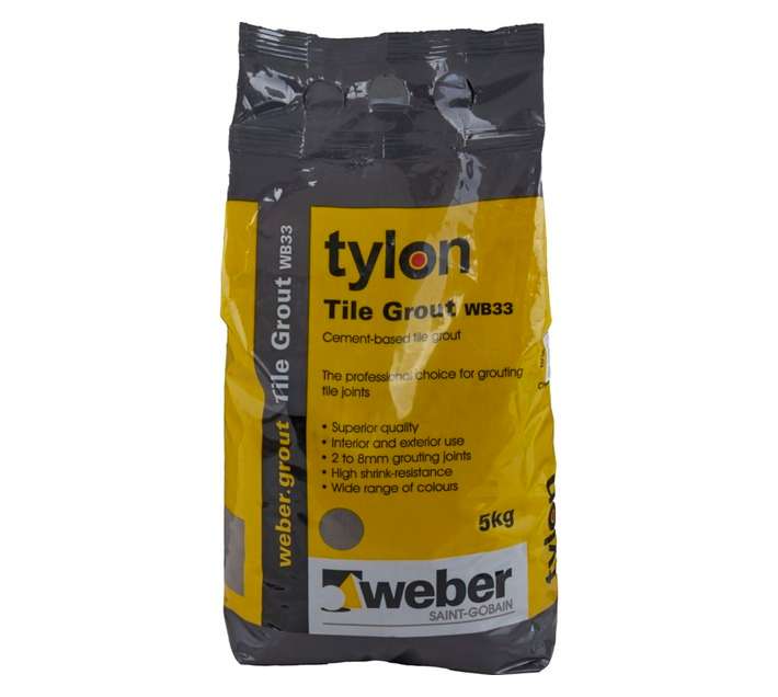 WEBER-TYLON WB33 Tile Grout - Charcoal Black (5kg)