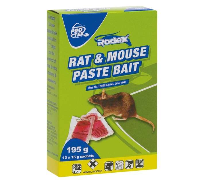 Protek Rodex Rat and Mouse Paste Bait (195g)