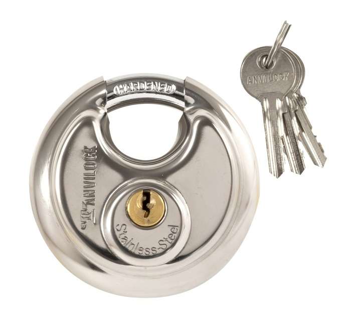 Anvilock Stainless Steel Discus Lock (70mm)