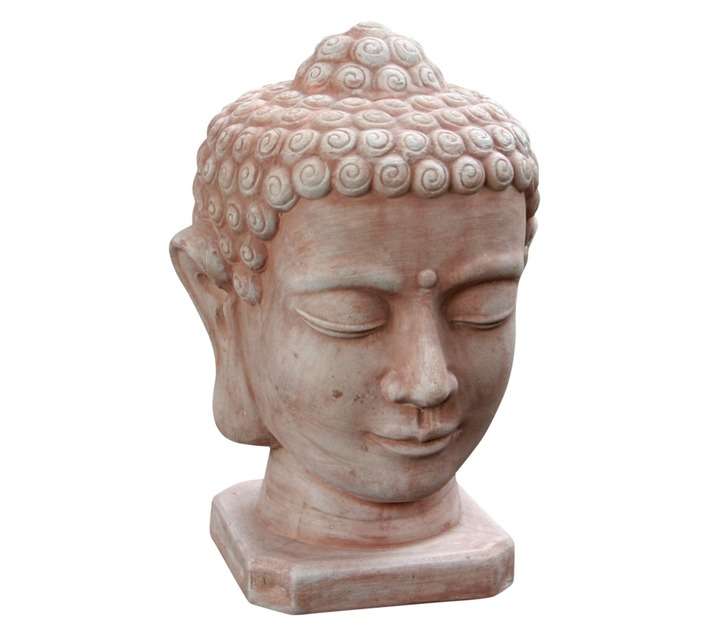 FDB Large Buddha Head Ornament - Terracotta (280 x 270 x 390mm)