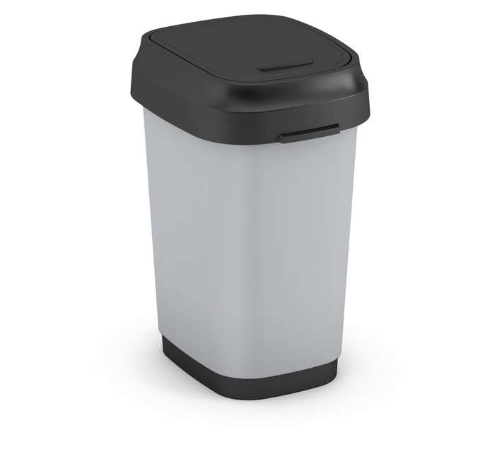 KIS by Keter Small Dual Swing Bin - Silver (10L)