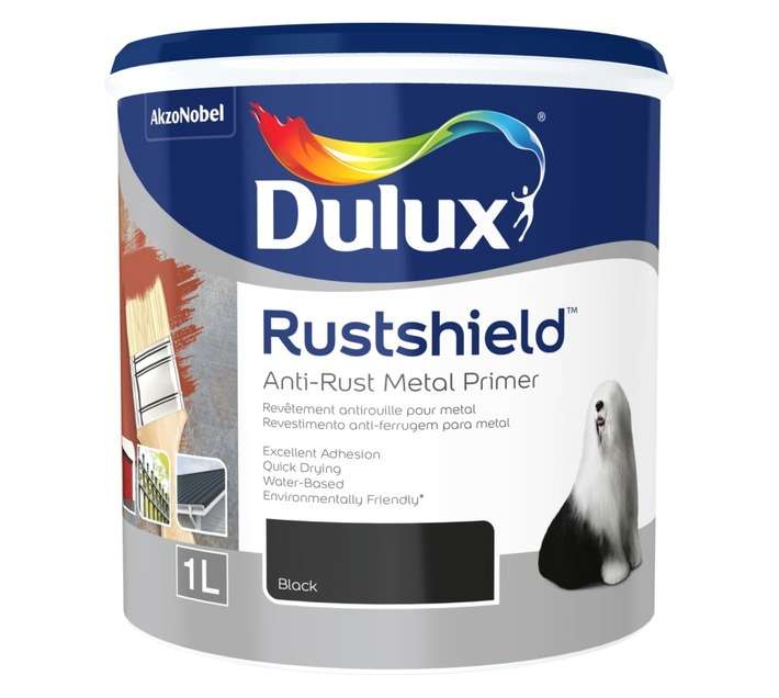 Dulux Rustshield Anti-Rust Metal Primer - Black (1L)