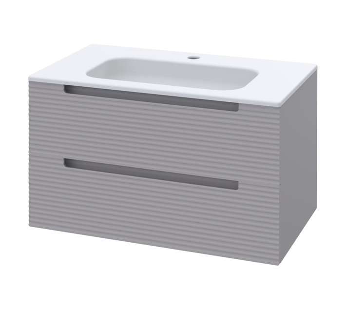Luximo Design 2 Drawer Cara Vanity Cabinet - Matt Grey (800mm)