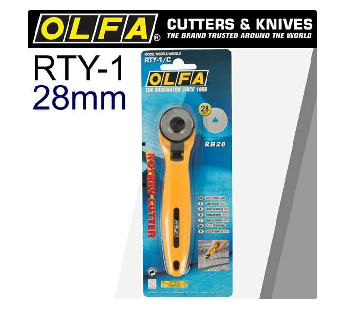 Olfa Rotary Cutter - Yellow/Black (28mm)