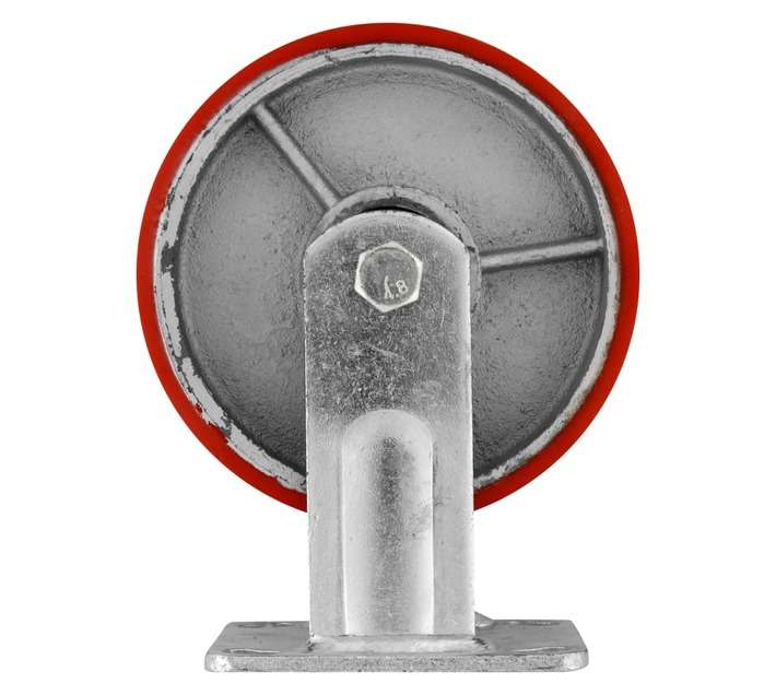 Hillaldam 870205 XX Fixed Plate Poly Castor - Red (150mm)