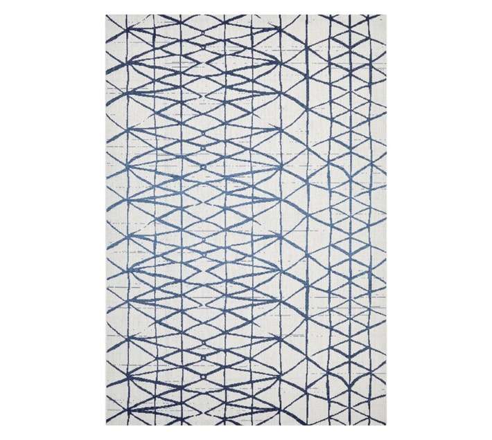 Stefano and Co Modern Prisma Rug - Blue/Light Grey (2900 x 2000mm)