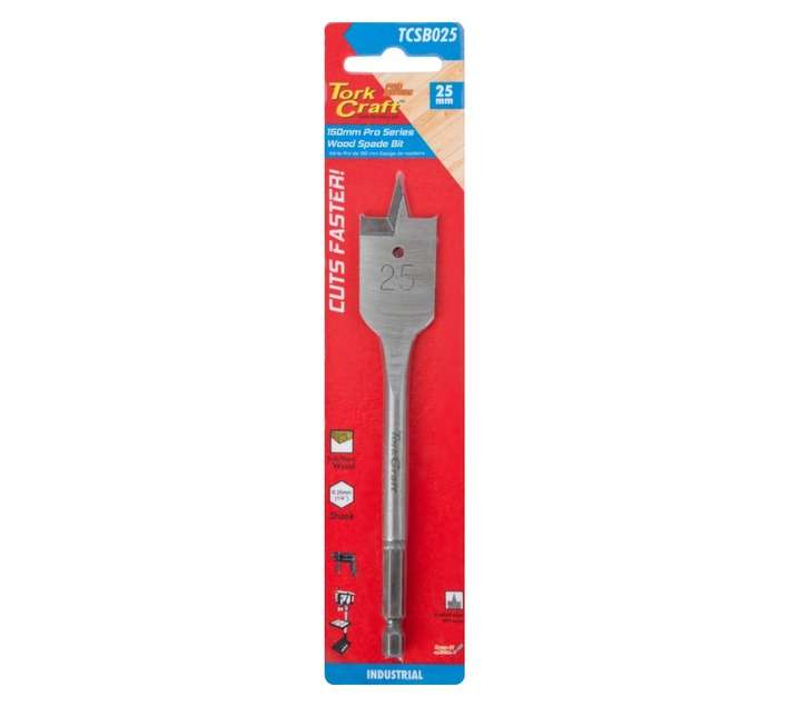 Tork Craft Pro Series Spade Drill Bit (150 x 25mm)