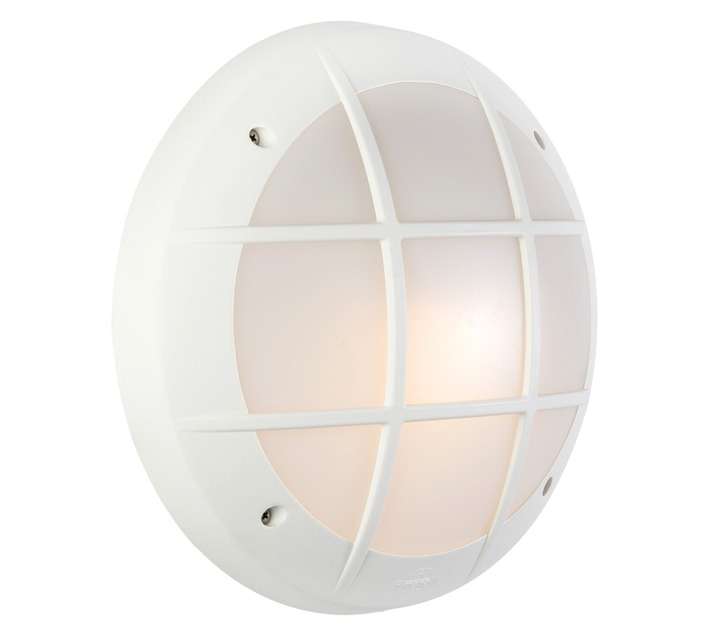 Fumagalli Gelmi Round Bulkhead Light with Grid - White (60W)