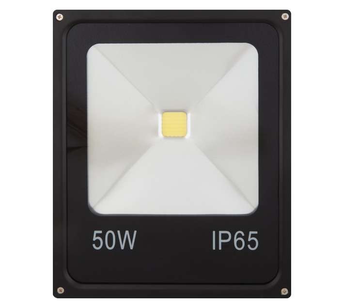 Lightworx Slim Design LED Flood and Security Light - Black (50w)