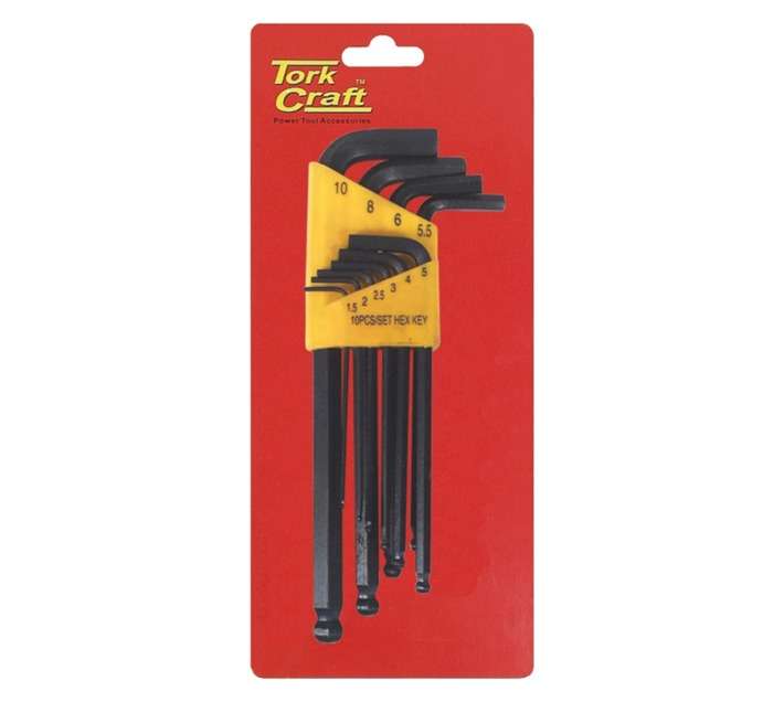 Tork Craft 10 Piece Ball Point Hex Key Set (1.5 - 10mm)