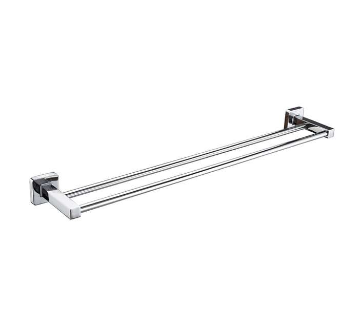 Style Double Chrome Towel Rail - Silver (600mm)