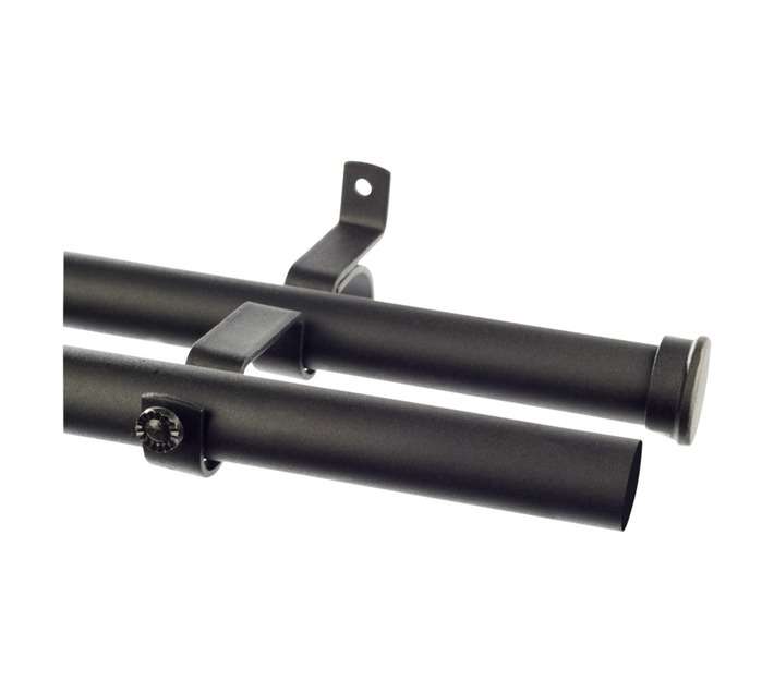 Finishing Touches Double Pole Set - Black (2000 x 28mm)