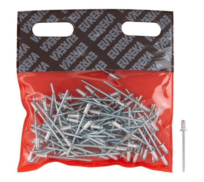 Eureka 100 x Aluminium Open Blind Rivets (3.2 x 6mm)