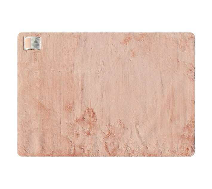 Stefano and Co Sonya Old Faux Fur Rug - Pink (1600 x 2300 x 40mm)