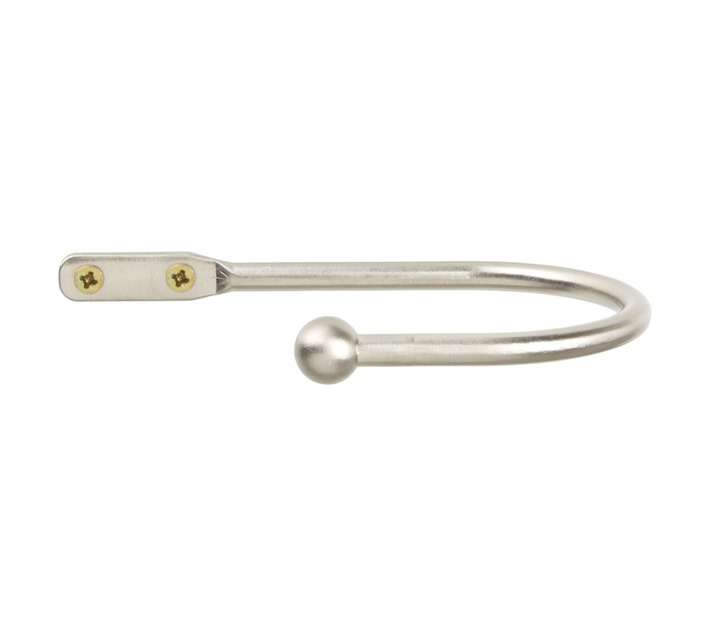 Simple U-Arm Holdback - Brushed Silver