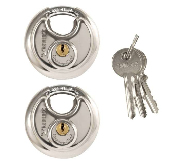 Anvilock 70mm Stainless Steel Discus Lock (2 Pack)