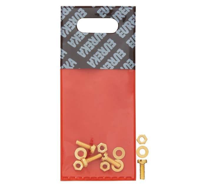 Eureka 4 x 12mm Machine Screw, Nut and Washer Solid Brass (4 Pack)
