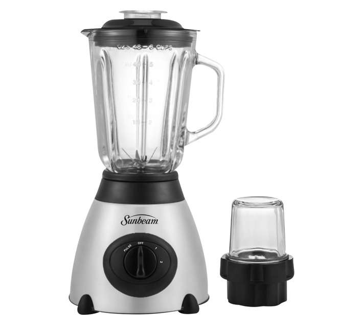 Sunbeam SSGB-400 Glass Blender with Grinder - Grey/Black (400W)