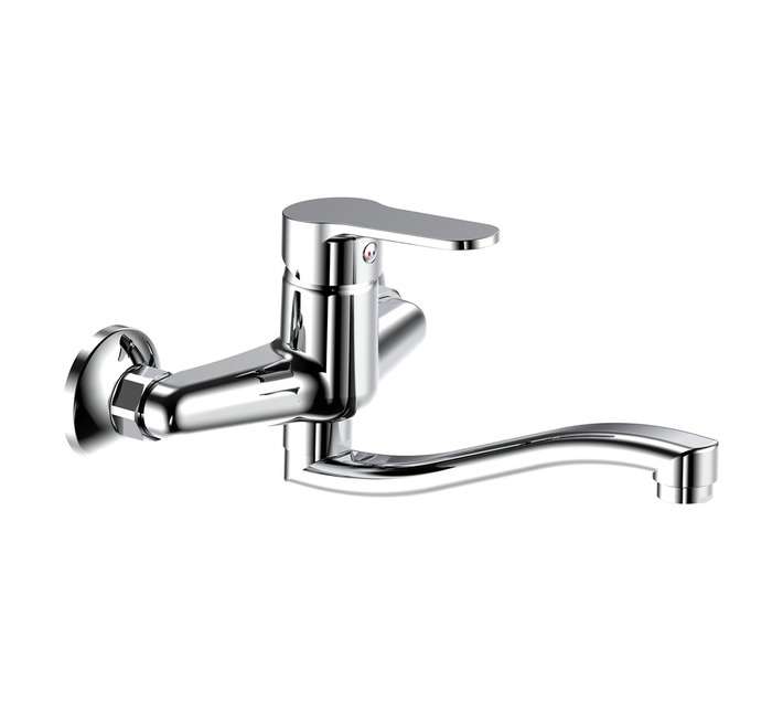 Lusso Savio Wall Type Sink Mixer - Chrome