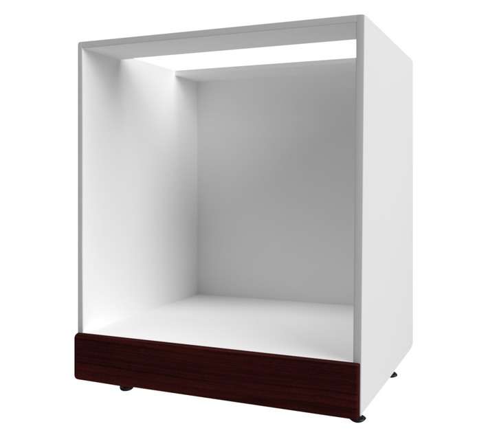 Home and Kitchen Base Unit Melamine Under Counter Oven Cabinet - Mahogany (600mm)