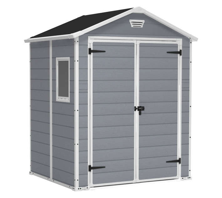 Keter Double Door Manor Shed - Grey (1829 x 1524mm)