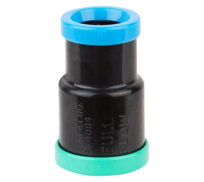 Full Flow Reducing Coupling - Black/Blue (20 x 15mm)
