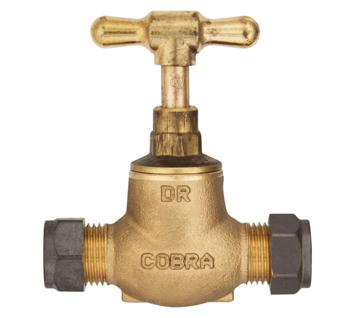 Cobra Concealed Compression Heavy Pattern Stop Tap - Brass (15mm)