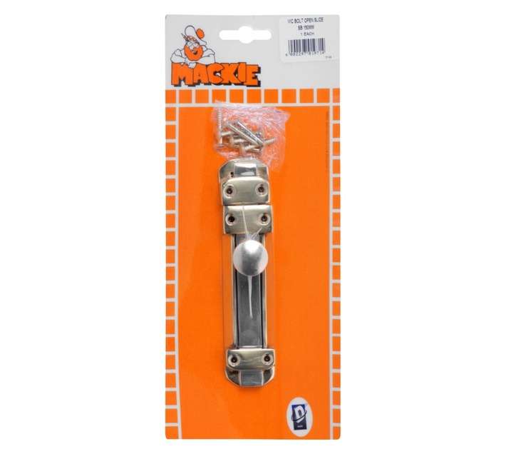 Mackie Victorian Open Slide Bolt - Solid Brass (150mm)