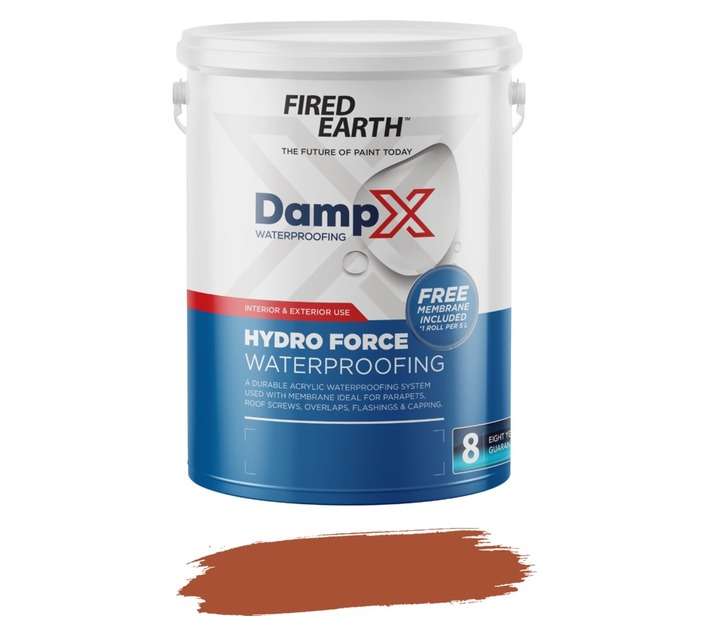 Fired Earth BW081-9-5L DampX Hydro Force Waterproofing with Membrane - Terracotta (5L)