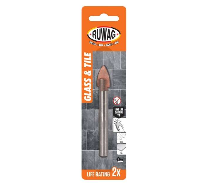 Ruwag RWGC3X65 Tungsten Carbide Glass and Tile Drill Bit (3 x 65mm)