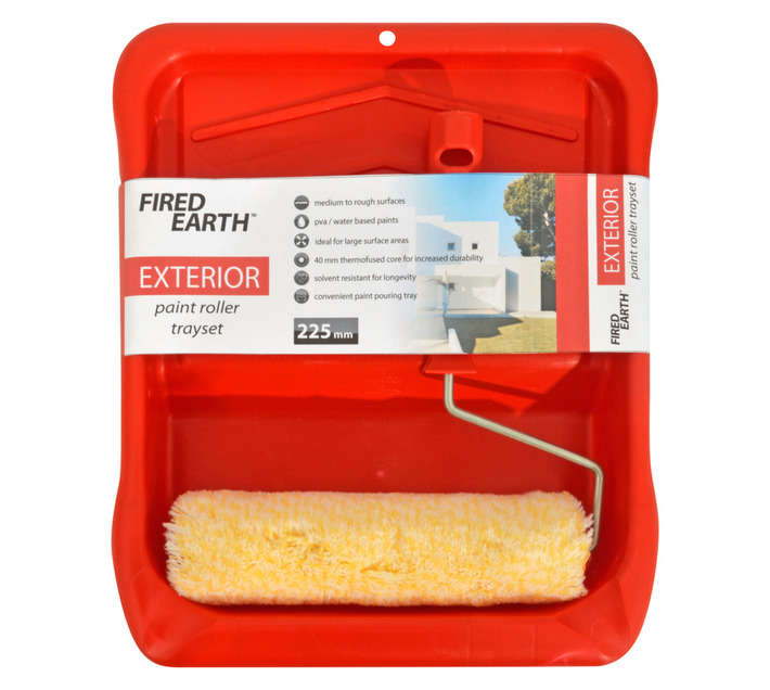 Fired Earth Exterior Paint Roller Set - Red