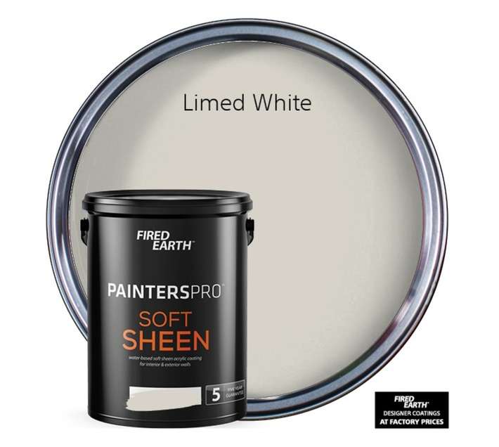 Fired Earth Painters Pro Soft Sheen - Limed White (5L)